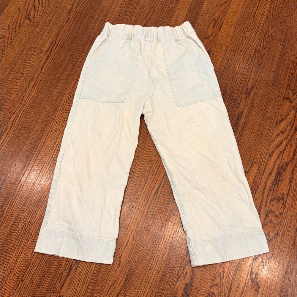 Micaela Greg Utility Pants | Wide-Leg | Size L | Beachy Bleached Out Denim 💙